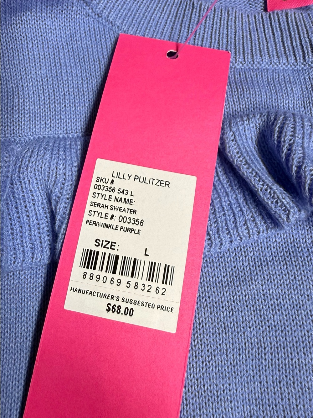 Lilly Pulitzer Lavender Ruffle Knit Sweater Top - Picture 5 of 5